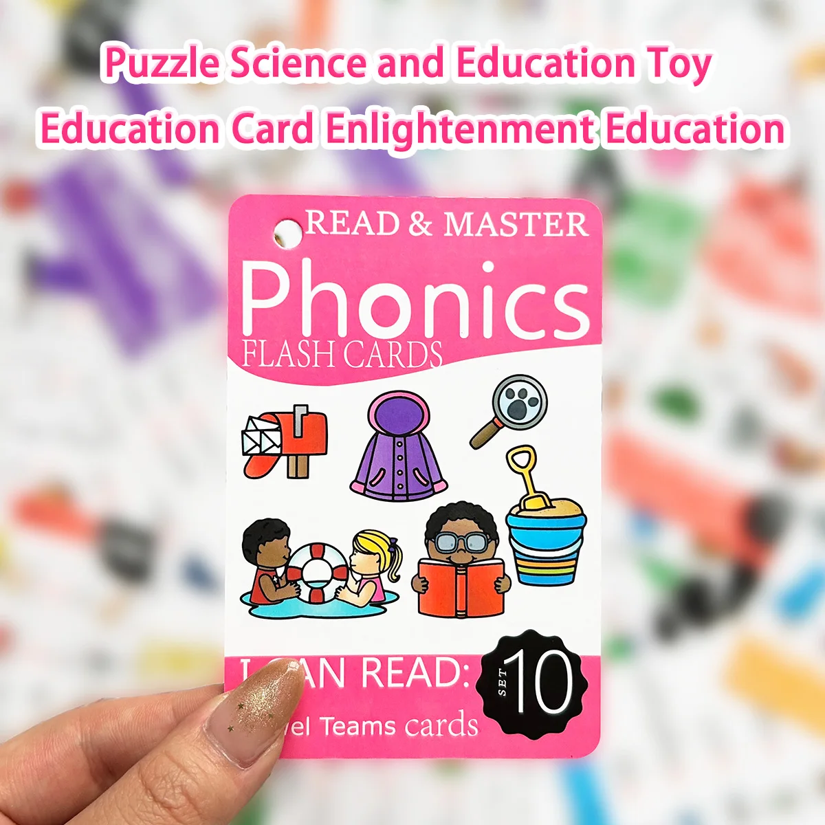 Montessori English Phonics Learning Cards Kindergarten Educational  for Children Teacher Teaching Aid Flashcards