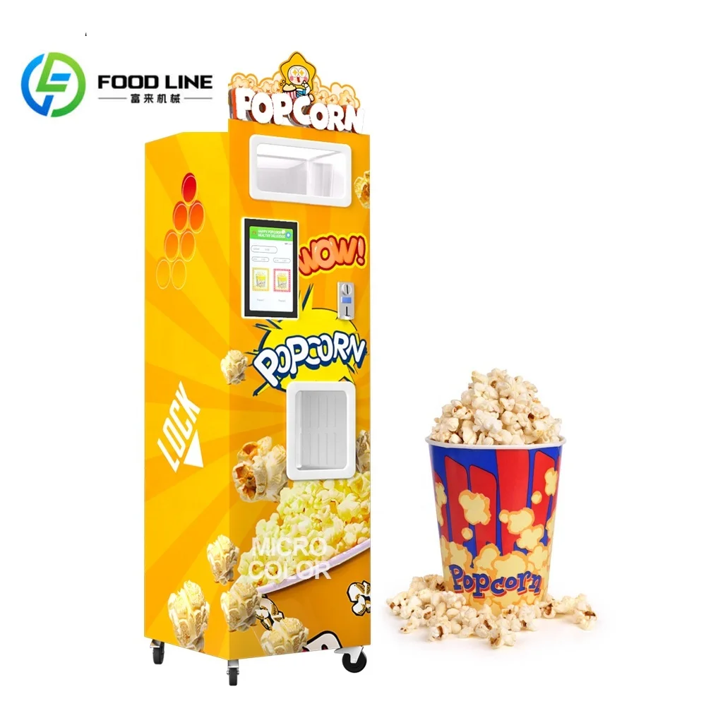 

Commercial air Popping Popcorn Making Machine Self-service Automated Popcorn Vending Machine for Hot Fresh Serving