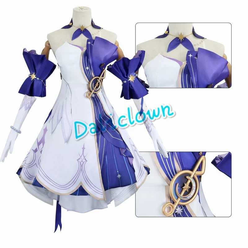 Nouveau 2026 Honkai Star Rail Black Swan Costume de cosplay, Perruque, Robe violette, Uniforme, Coiffe, Garden of Recollection Halloween XioCos