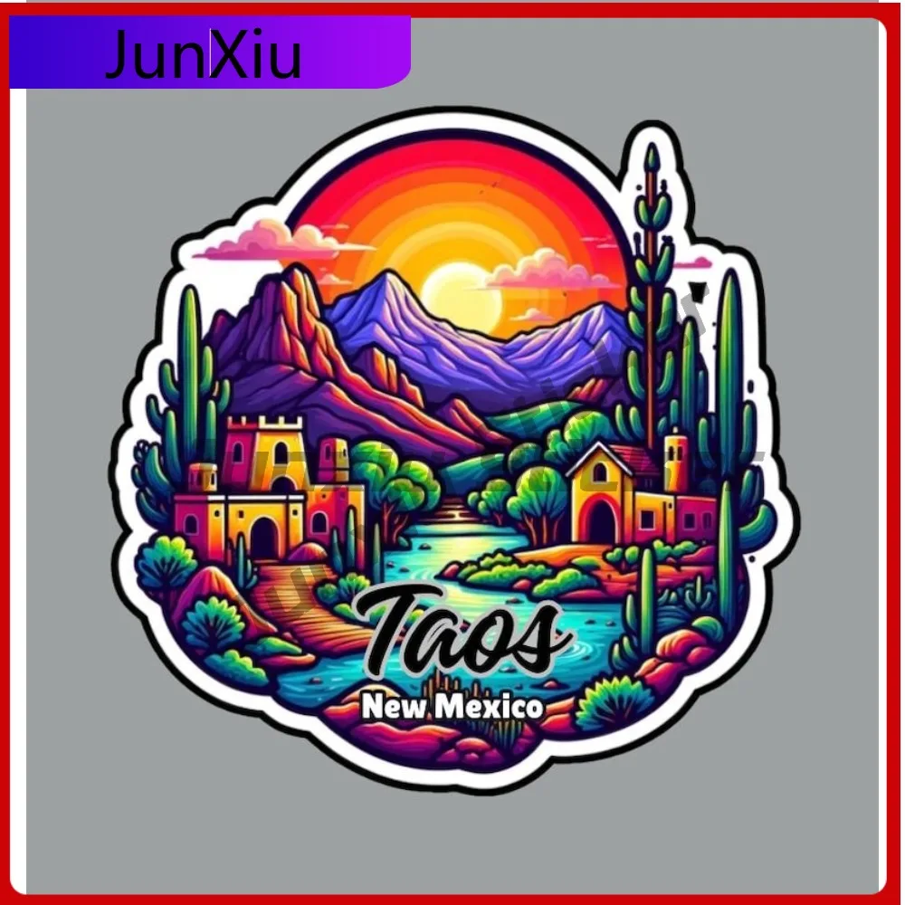 

Taos New Mexico Vacation Cars Sticker Ebike Fridge Or Laptop Sticker Camping Car Aventure X 500 Motorcycle Stickers Decals Acces