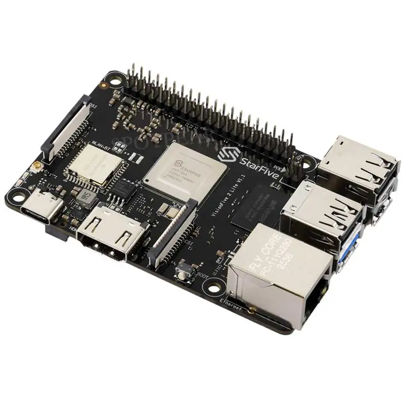 Computador de placa única VisionFive2 Lite RISC-V, processador JH-7110S com GPU 3D integrado, baseado em Linux