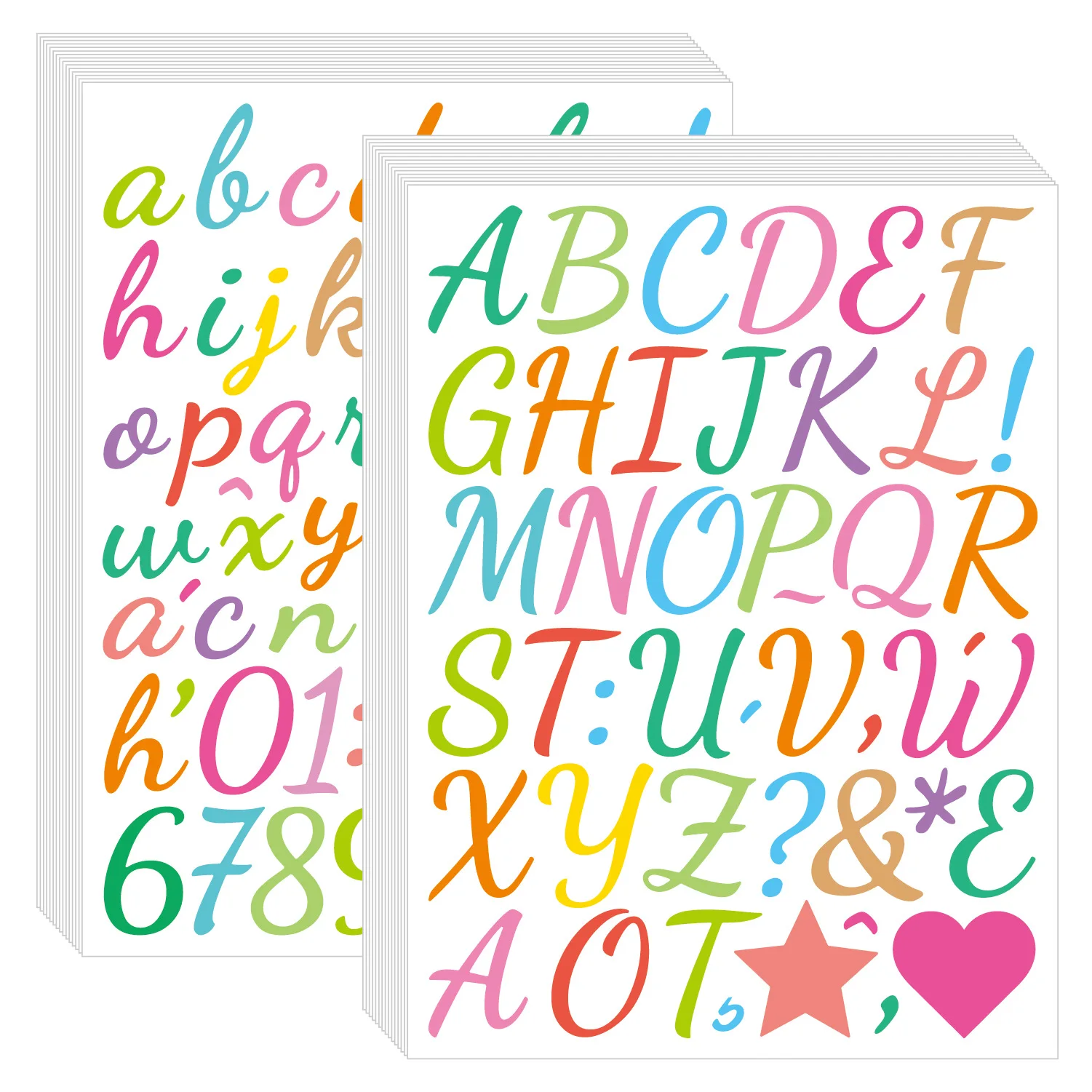 1 Inch Glossy Handwritten Alphabet Number Stickers Self Adhesive Waterproof for Stationery Toy Kindle Decor Premium