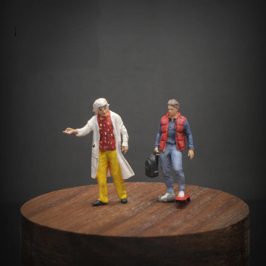 Diorama 1/64 Scale Figurines Model Doctoral and Boy Film Characters Collection Miniature Hand-painted