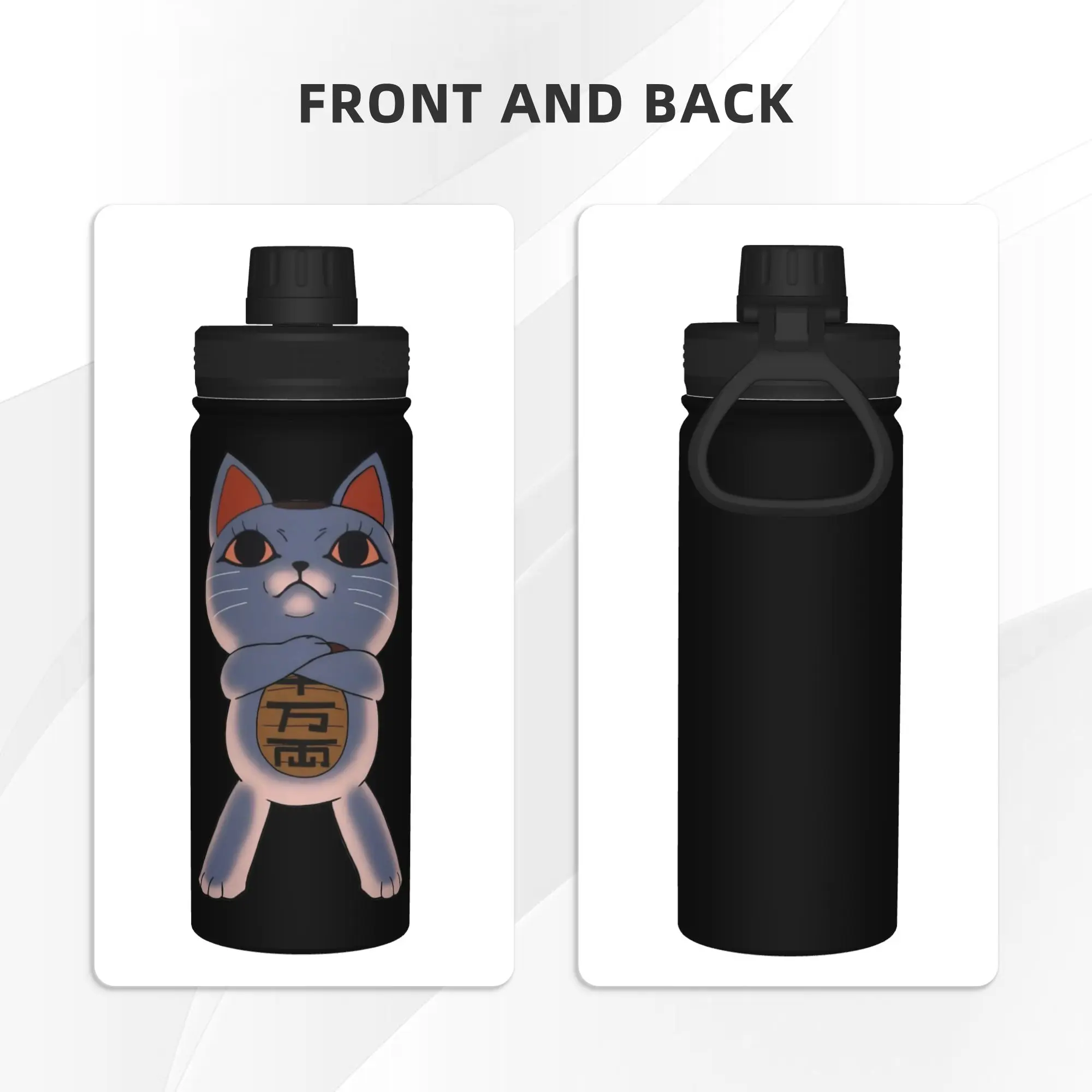 Anime Dandadan Turbo Granny Cat 18OZ Sports Insulated Kettle  Thermal Cup Stainless Steel Office Home Mugs Hot Cold Drink