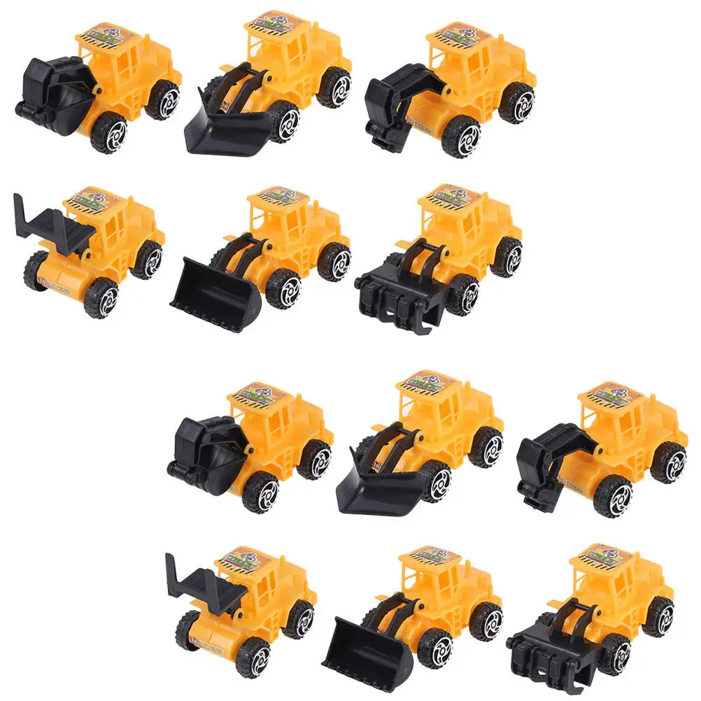 30Pcs Engineering Premium ABS Mini Construction Vehicles Swing Joints Realistic Cake Decorations Birthday Party Favors view 3