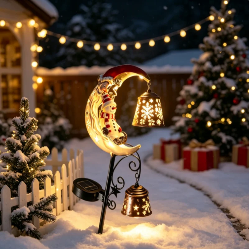 Lámpara Solar de Navidad con F - Outdoor Lighting Yard Stakes reseña y precio