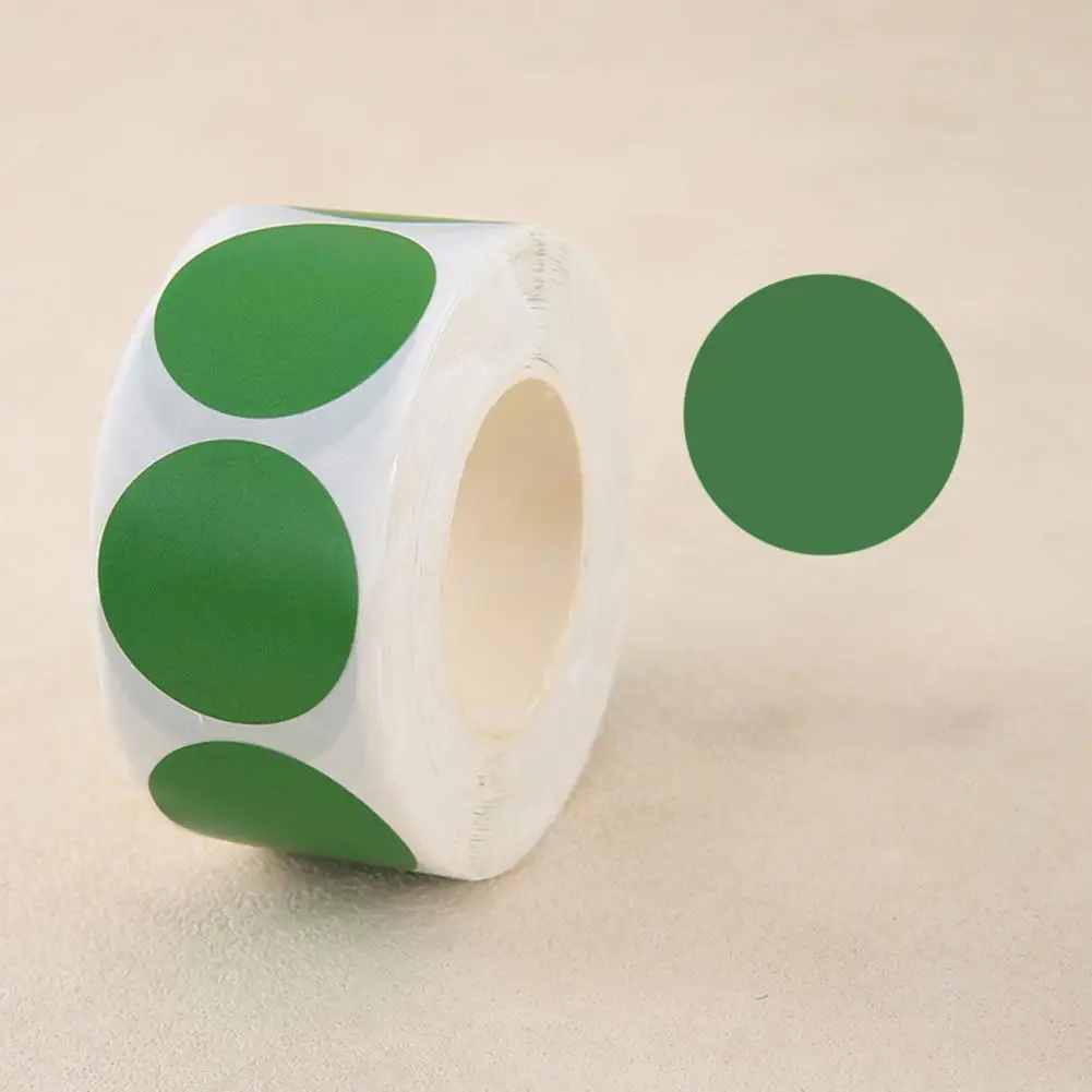 防水ステッカー オフィス教室クラフト用のカラフルなドットステッカー カラーコーディング用防水ラウンドラベル プレミアム粘着