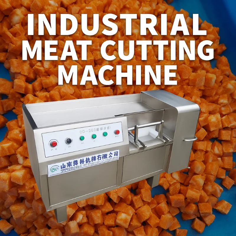 High Speed Automatic Frozen Meat Cube Cutting Dicing Machine Frozen Meat Slicer Cutting Machine  for Fresh Meat