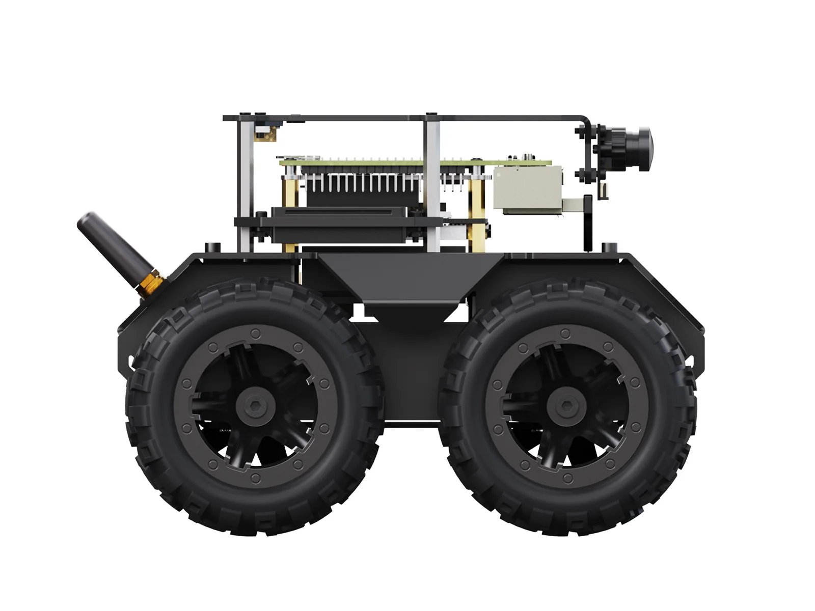 Waveshare RaspRover Open-source 4WD AI Robot, Dual controllers Suitable for Raspberry Pi 5/4B, Raspberry Pi 5 AI Car