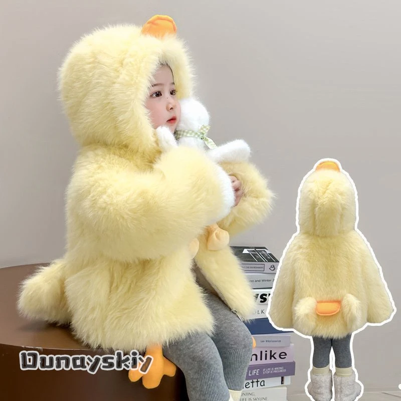 

KAWAII Косплей Костюм Маленькой Утки для Девочки Зимняя Теплая Куртка С Капюшоном Аниме Хэллоуин Анна Чжан Онлайн@ Праздничное Платье