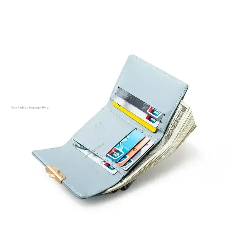 Fashion Wallets Simple Women Wallets Multi-Function High Quality Small Wallet Purse Short Design Three Fold Coin Purse