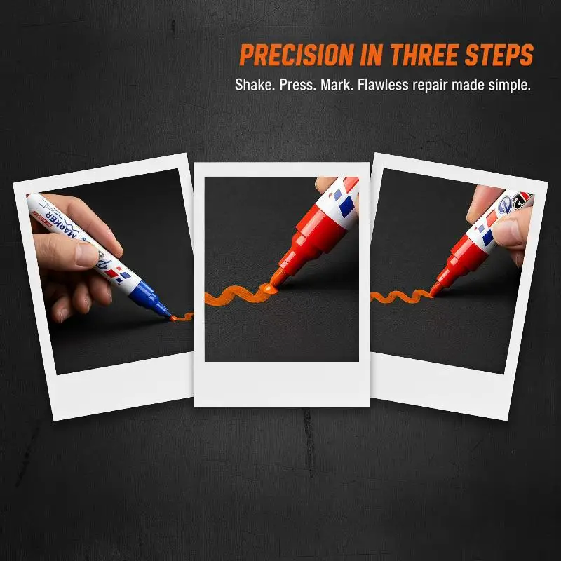 Car Paint Pen Waterproof Touch Up Marker 1Pcs Oily for Car Wheel Tire Rubber Graffiti Auto Repair Supply