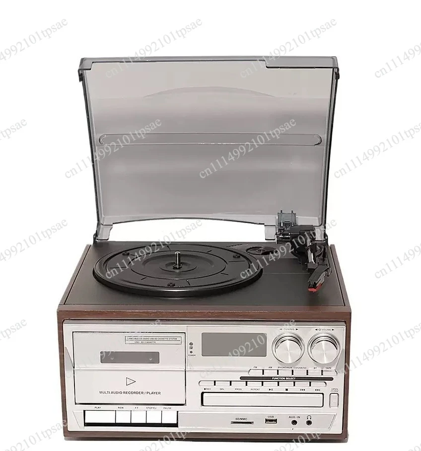 Cross border 10 in 1 retro vinyl record player, CD cassette, FM radio, multifunctional Bluetooth speaker