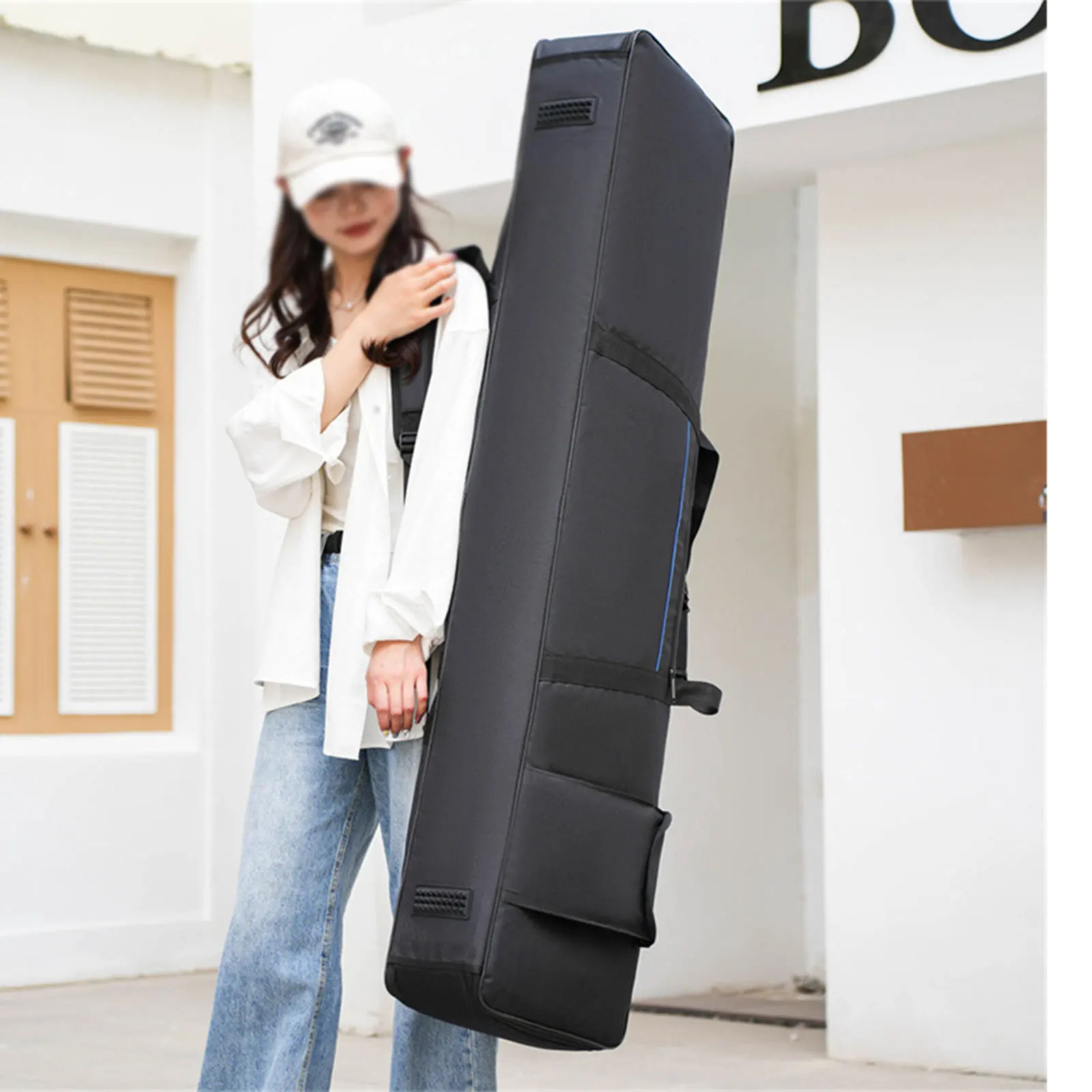 

61-клавишная сумка для клавиатуры с карманом, портативная с ручкой, прочная, утолщенная, сумка для хранения электрического пианино, тканевая сумка из Оксфорда