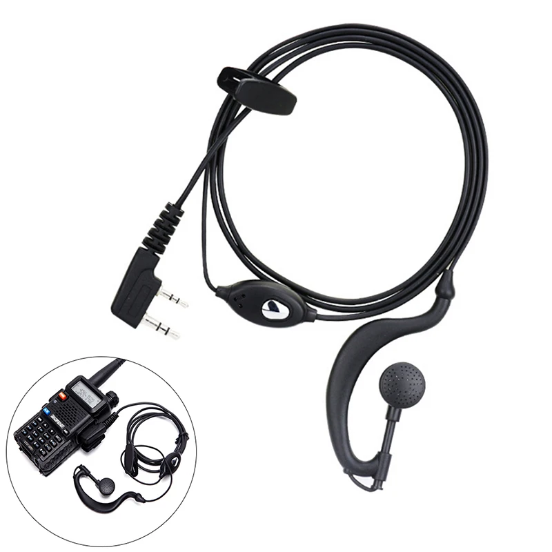 Earphone Walkie Talkie seri BaoFeng UV5R, Earphone Radio Ham dua arah