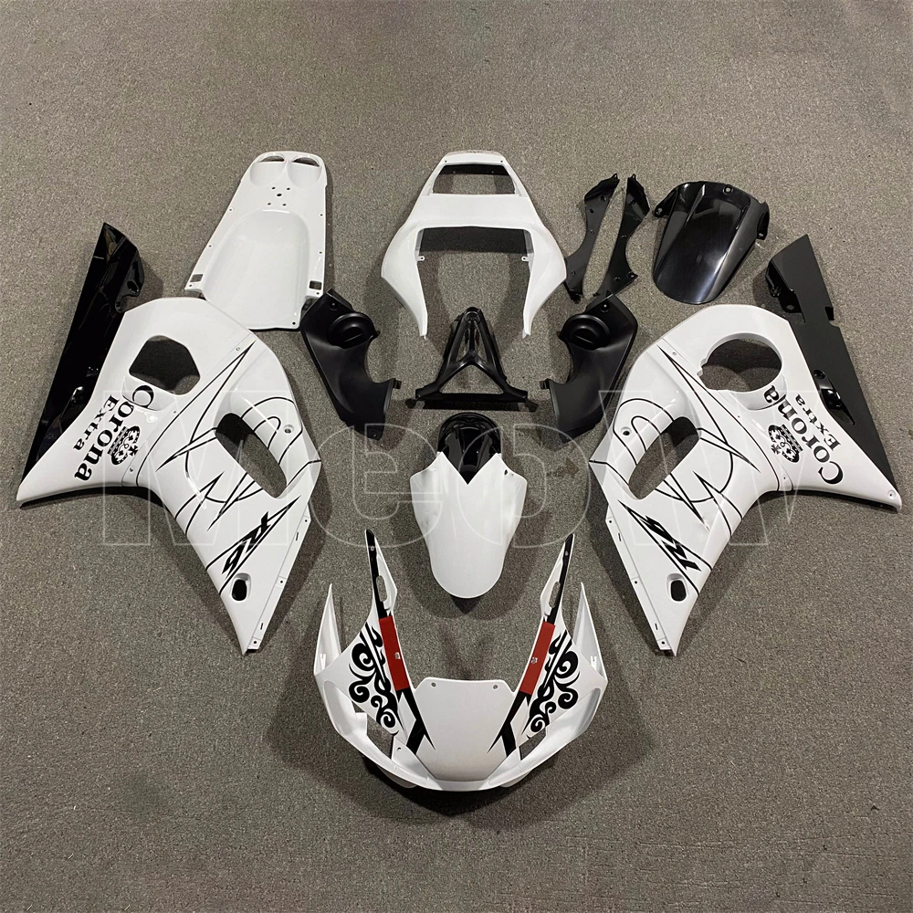 Motorcycle Fairings Kit Bodywork Set High Quality ABS Injection NEW White black lines Fit For Yzf R6 1998 1999 2000 2001 2002