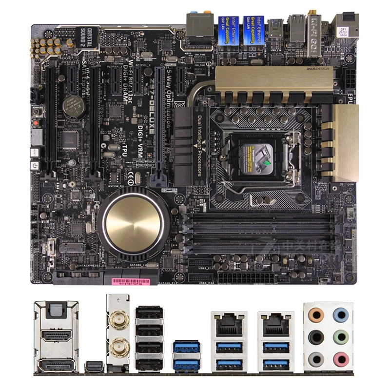 For Intel Z97 Z97-Deluxe motherboard Used original LGA1150 LGA 1150 DDR3 32GB USB2.0 USB3.0 SATA3 Desktop Mainboard