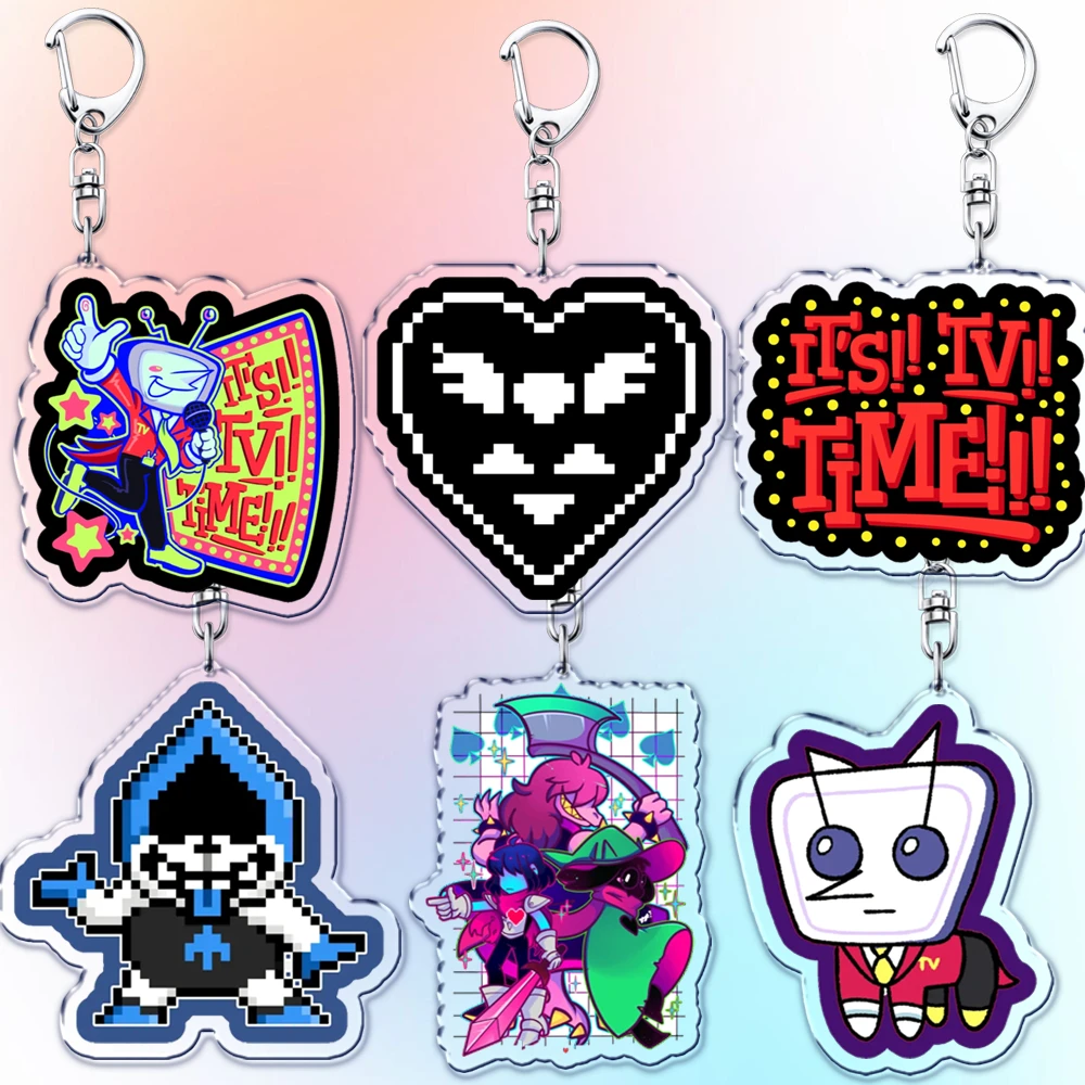 Llaveros Deltarune de juego popular para accesorios Ralsei Kris Susie Spamton Undertale Angel joyería llaveros Fans Gaming Gamer regalos