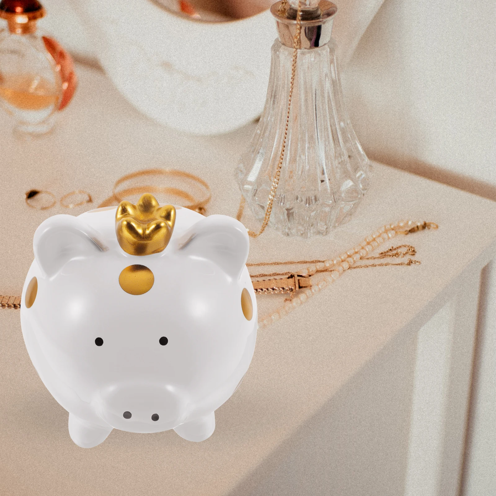 السيراميك تاج الخنزير البنك الصغيرة السيراميك جميل عملة جرة الكرتون حصالة الاطفال توفير وعاء سطح المكتب زخرفة حصالة على شكل حيوان