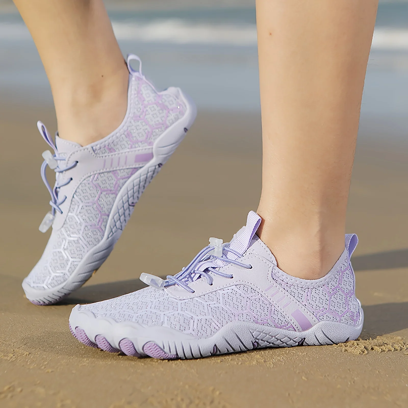 Scarpe da acqua da donna, calzature da spiaggia, traspiranti, antiscivolo, Sneakers Fitness, uso interno ed esterno