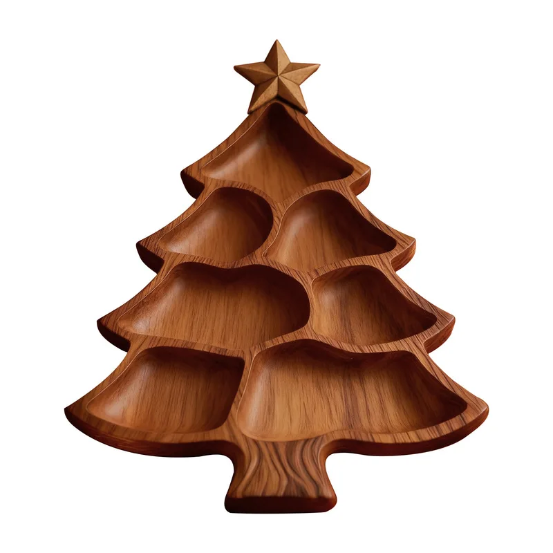 New Wooden Octopus Charcuterie Platter Multi Compartment Serving Tray For Fruit Cheese Meat Appetizer Home Kitchen Party Decor