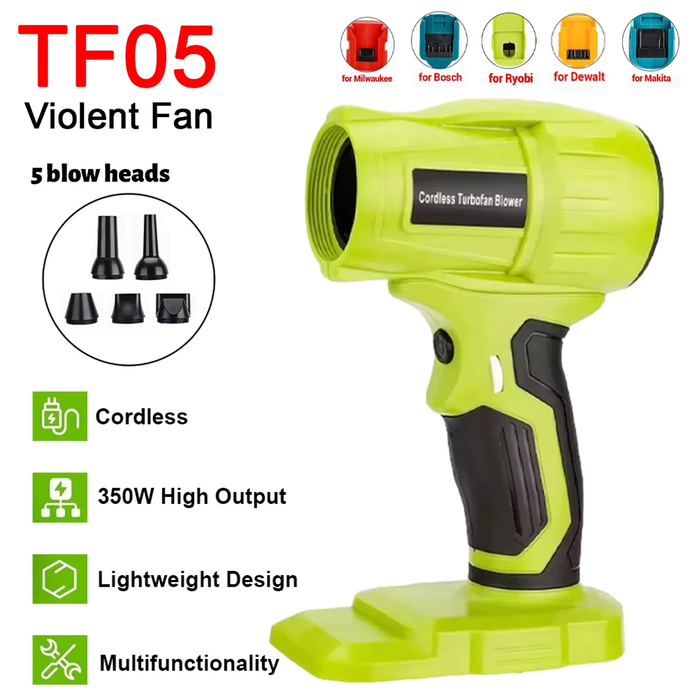 

Newest Cordless Leaf Blower Electric Jobsite Air Blower Fit For Makita/Bosch/Dewalt/Milwaukee/Ryobi 18v