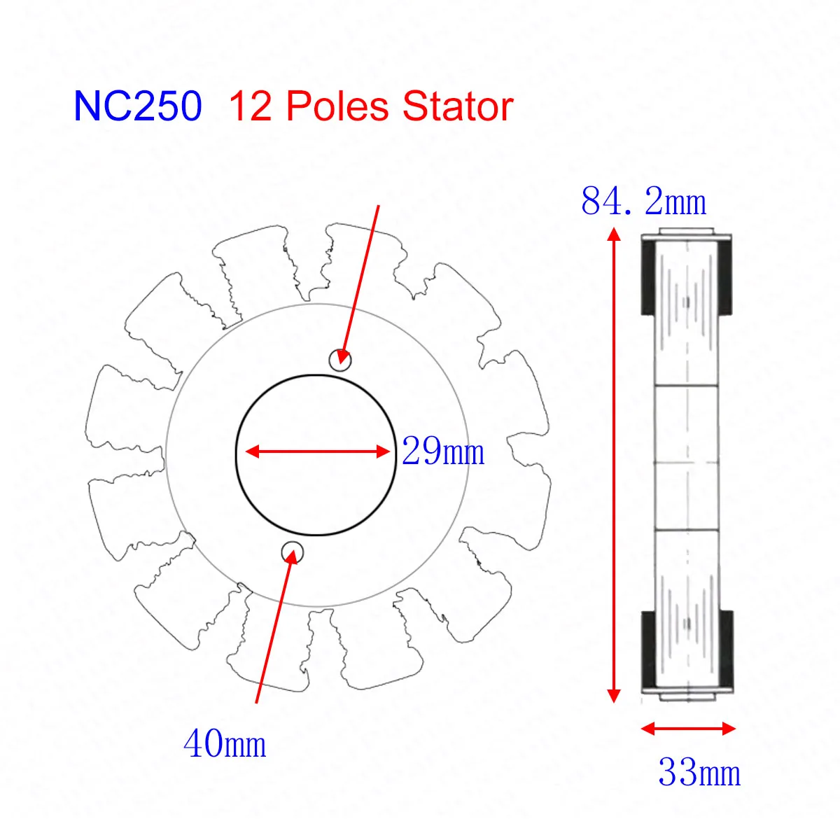 NC250  NC450 Stator Magneto 12 18 Pole 250CC 450CC ZongShen ZS177MM  xmotos apollo KAYO T6 BSE 250 4 valve dirt pit bike