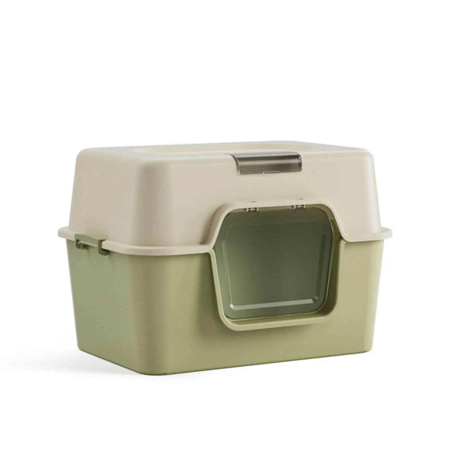Covered Feline Toilet Enclosed Cat Cat Toilet Odor Control Large Covered Litter Pan for Multiple Cats, Indoor