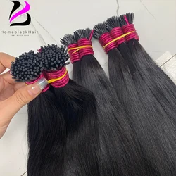 Straight ITIP Human Hair Extension 12A 100% Real Human Hair Extensions 0.8g/pc Capsule Keratin Human Fusion Hair Extension