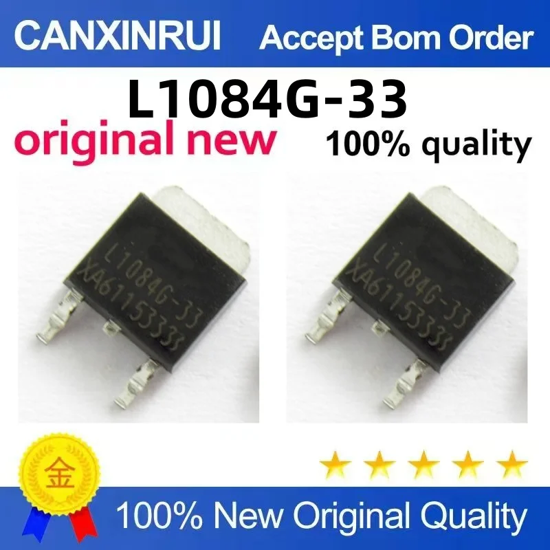 (10-300piezas)L1084G-33 Common Tubes for Power Supplies L1084G-3.3V Regulator IC Chip TO-252 Package