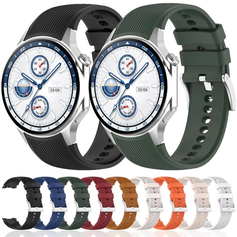 Pulseira esportiva de silicone para oppo watch x x2, sem lacuna, pulseira de substituição oficial, oneplus watch 3/2/2r, acessórios correa