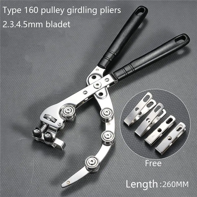 DT19-Fruit Tree Ring Cutter Girdling Pliers Pruning Shears Double Pulley Bark Peeler For Citrus Jujube Garden Tool 5-11Mm