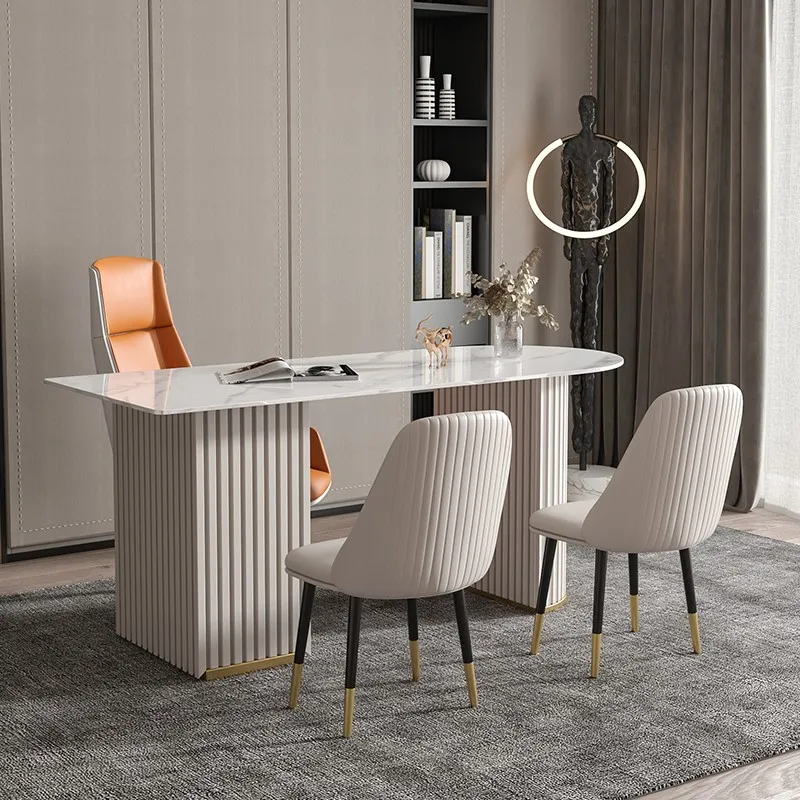 Light luxury rock slab beauty salon desk medical beauty consultation table reception negotiation table home modern simple