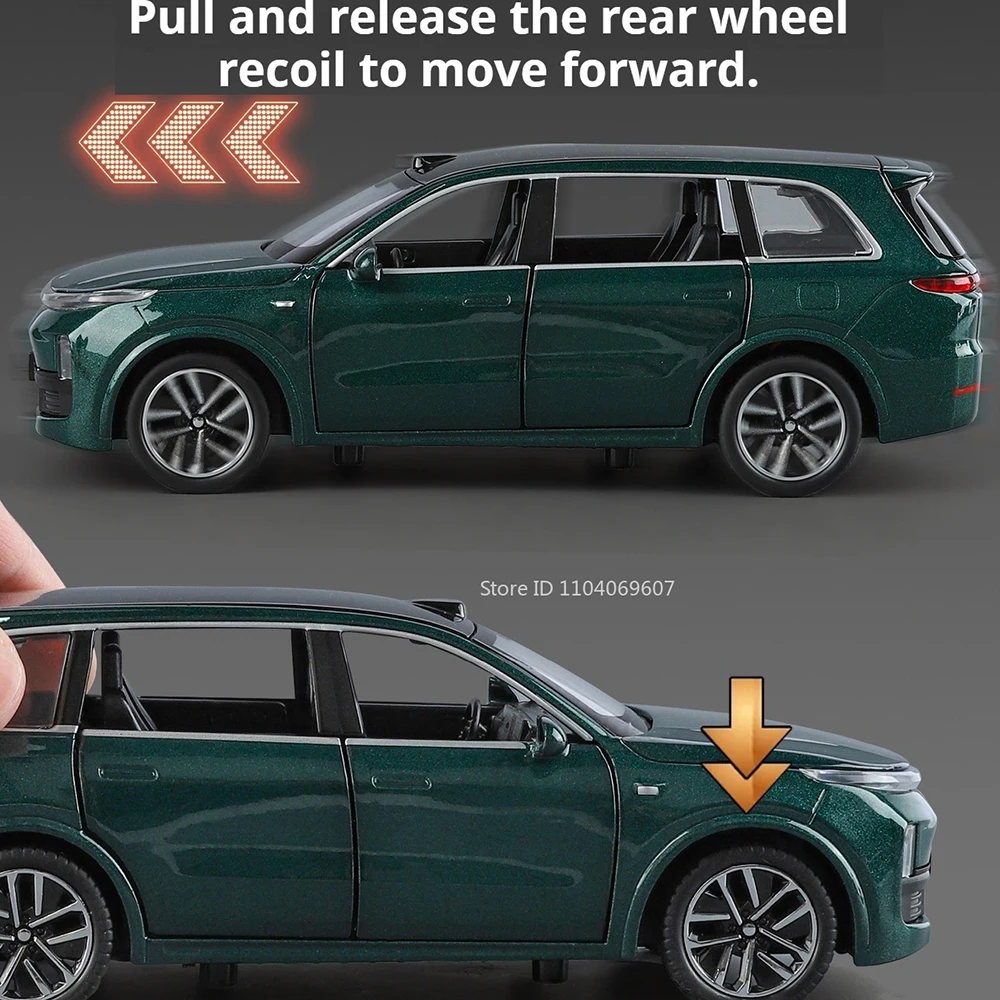 1:32 LEADING IDEAL L9 ONE Miniaturspielzeug Legierungsdruckgussmodelle Autos Sound Licht Zurückziehen Türen Geöffnete Fahrzeuge Sammeln Sie die Dekoration