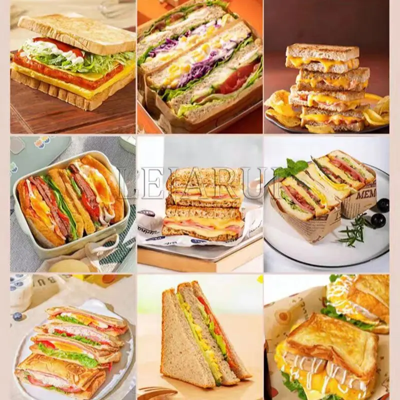 Omelet Baking Pan With Non-Stick Coating Home Toaster Electric Panini Making Machine For Home Kitchen