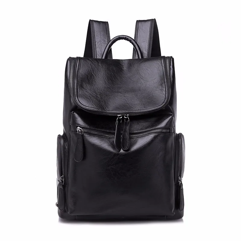 New Model Business Men's Double-shoulder Bag - Retro PU Style Fashionable Computer Backpack - Large Capacity Outdoor Travel Bag