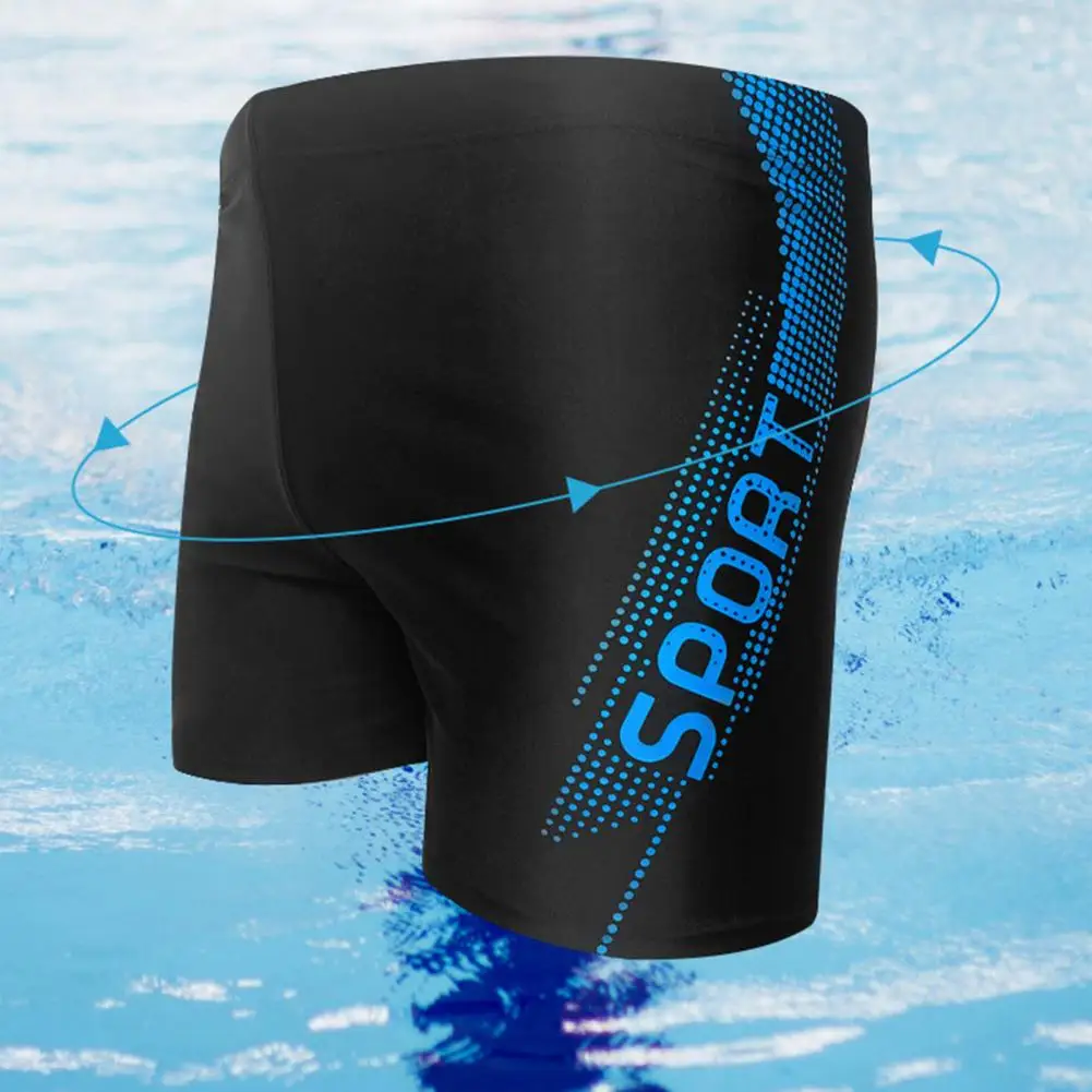 Fashion Men Swimming Trunks Plus Size Swimming Trunks Elastic Waistband Slim Fit Male Printing Bathing Suit Shorts