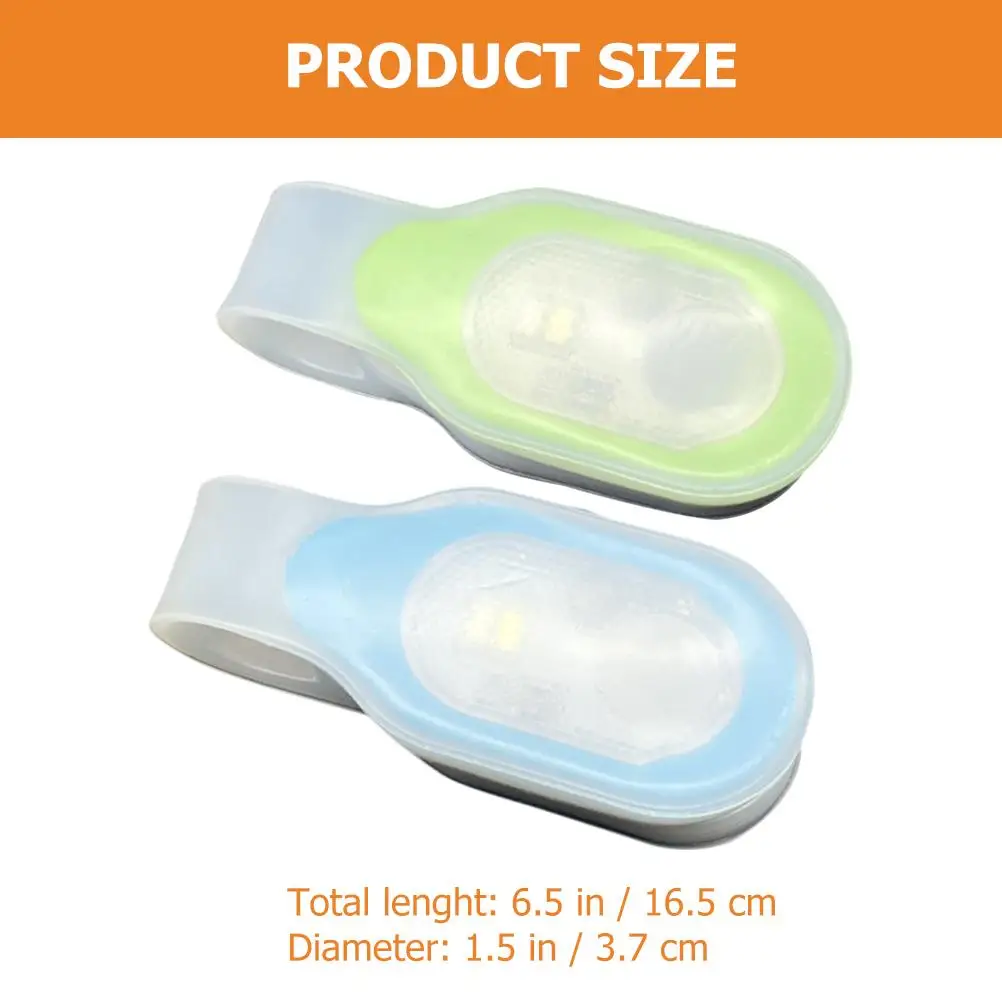 2 Buah Senter Lampu Magnetik Bebas Genggam untuk Anak-anak Klip Keselamatan Lari Mini Silikon Perawat Anak