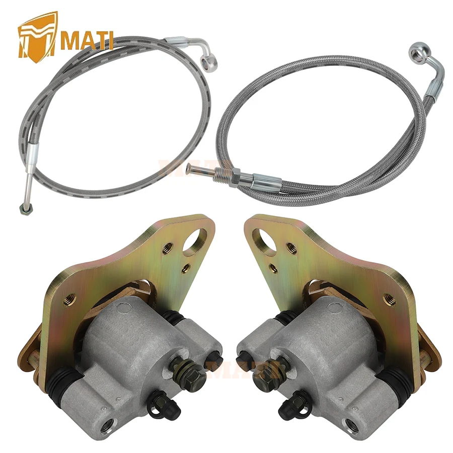 Front Brake Calipers & Hose Lines for Polaris Sportsman 500 570 700 800 450 2007-2017 Trail Blazer 330 Trail Boss 330 1911540