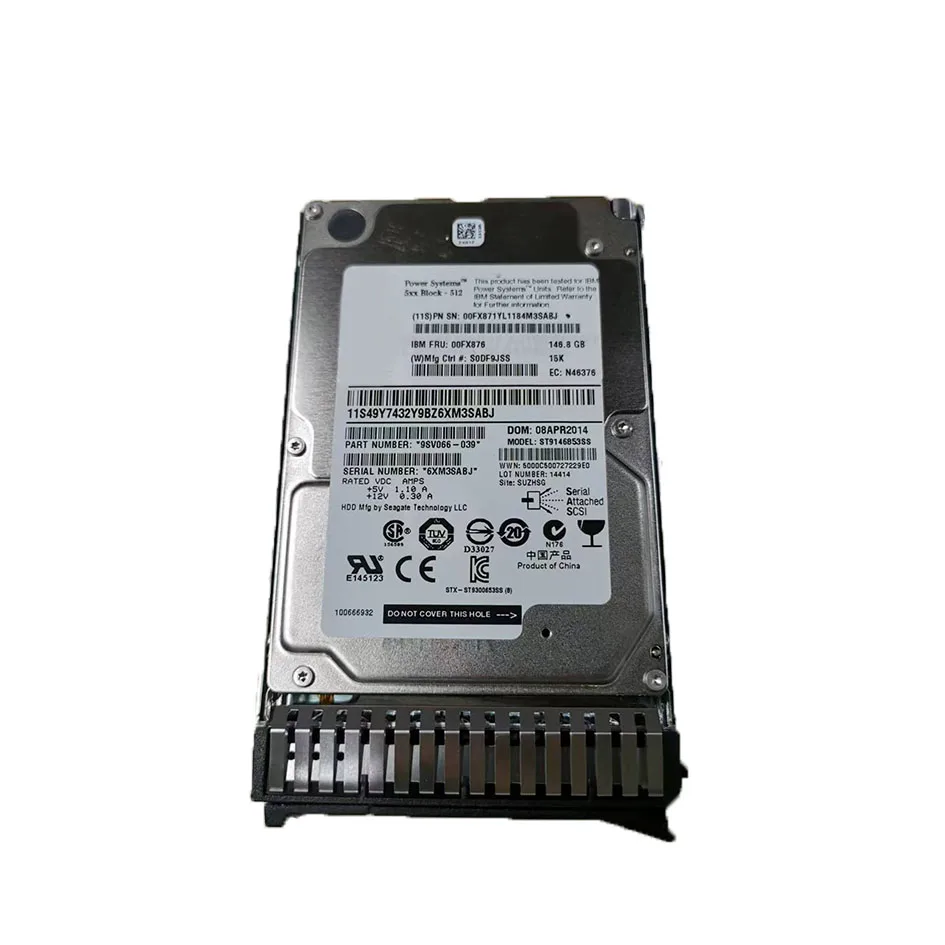 Disco Duro 00FX876 9sv066-039, 146 GB, 15k, 2,5 pulgadas, RPM, 6 gb, SAS