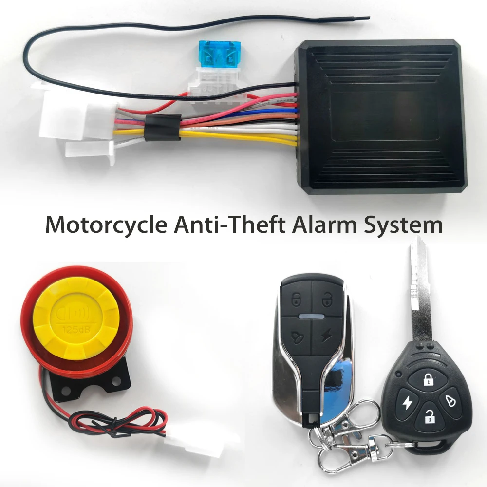 

Motorcycle Anti-Theft Alarm System Wireless Remote Engine Starter Stop with Remote Controller Key Module Horn for 12V Motorcycle