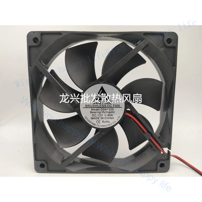 

Вентилятор охлаждения V+ FOR GDSTIME Fan Mode: GDA1225 DC12V 0.45A 12025 12CM 2-проводной