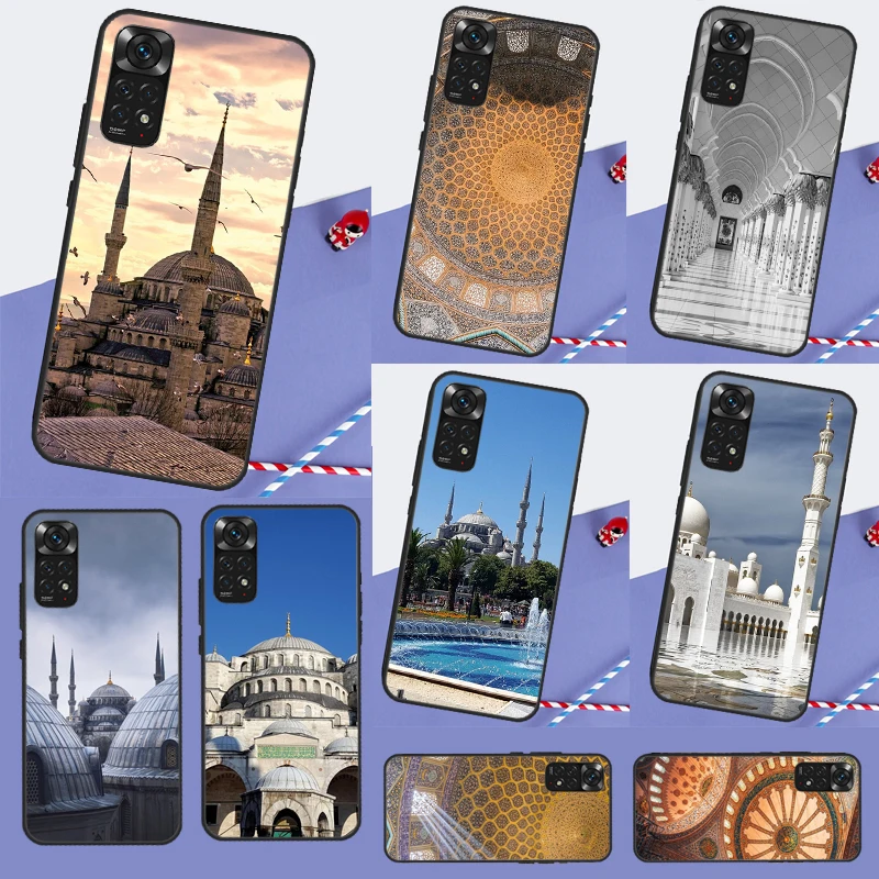 Arabic Muslim Mosque Building Case For Xiaomi Redmi Note 12 11 10 8 9 Pro 9S 10S 11S 12S Redmi 12C 10C 9C 10A Back Cover