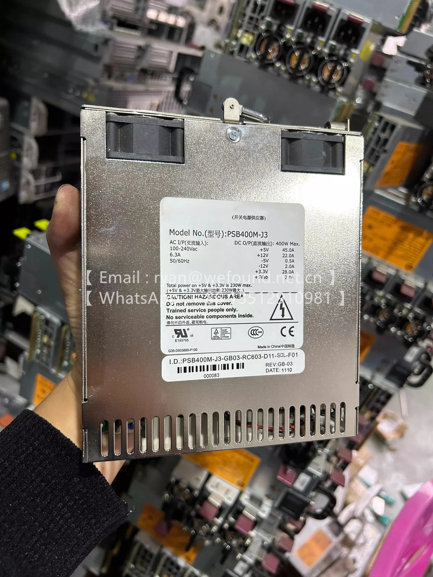 

ДЛЯ МОДЕЛИ ПИТАНИЯ CWT PSB400M PSB400M-J3 400 Вт