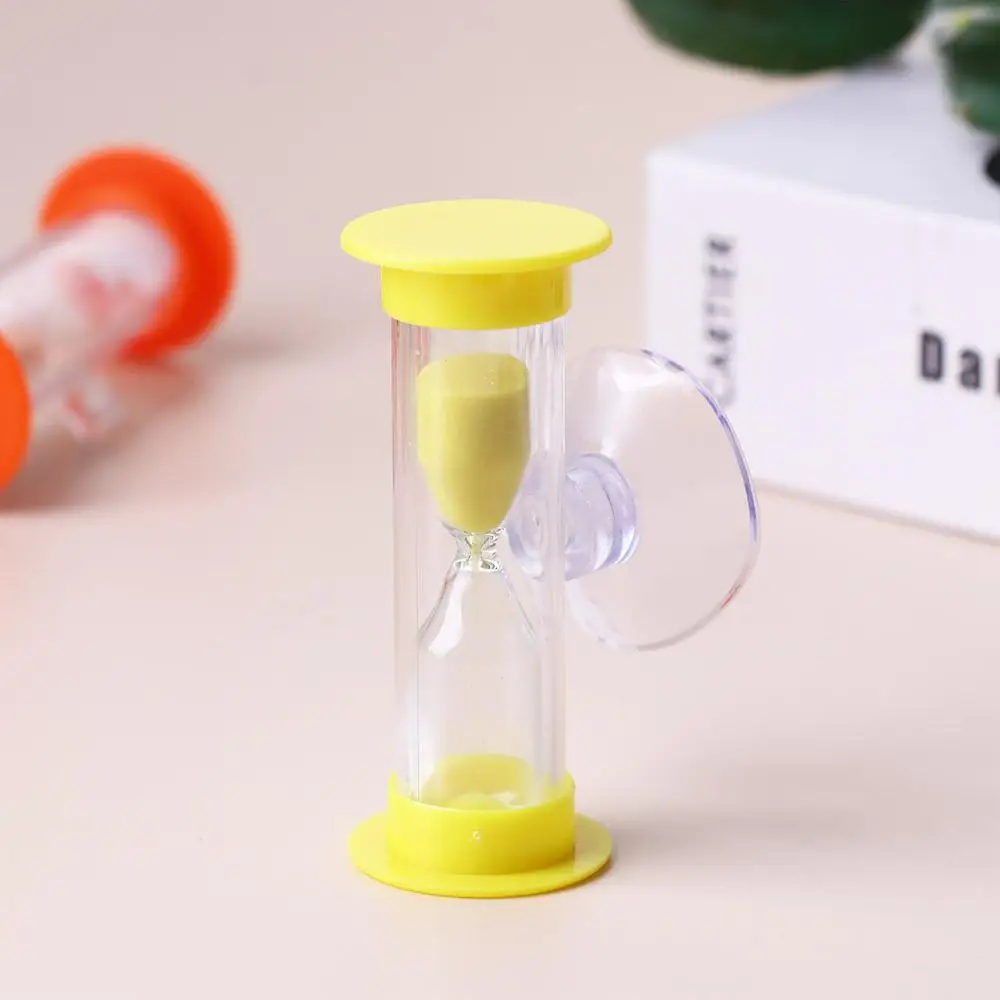Mini Glass For  Tooth Brushing Rotatable Time reminder With Suction Cup Sand Clock Hourglass Desktop Ornament Time Funnel
