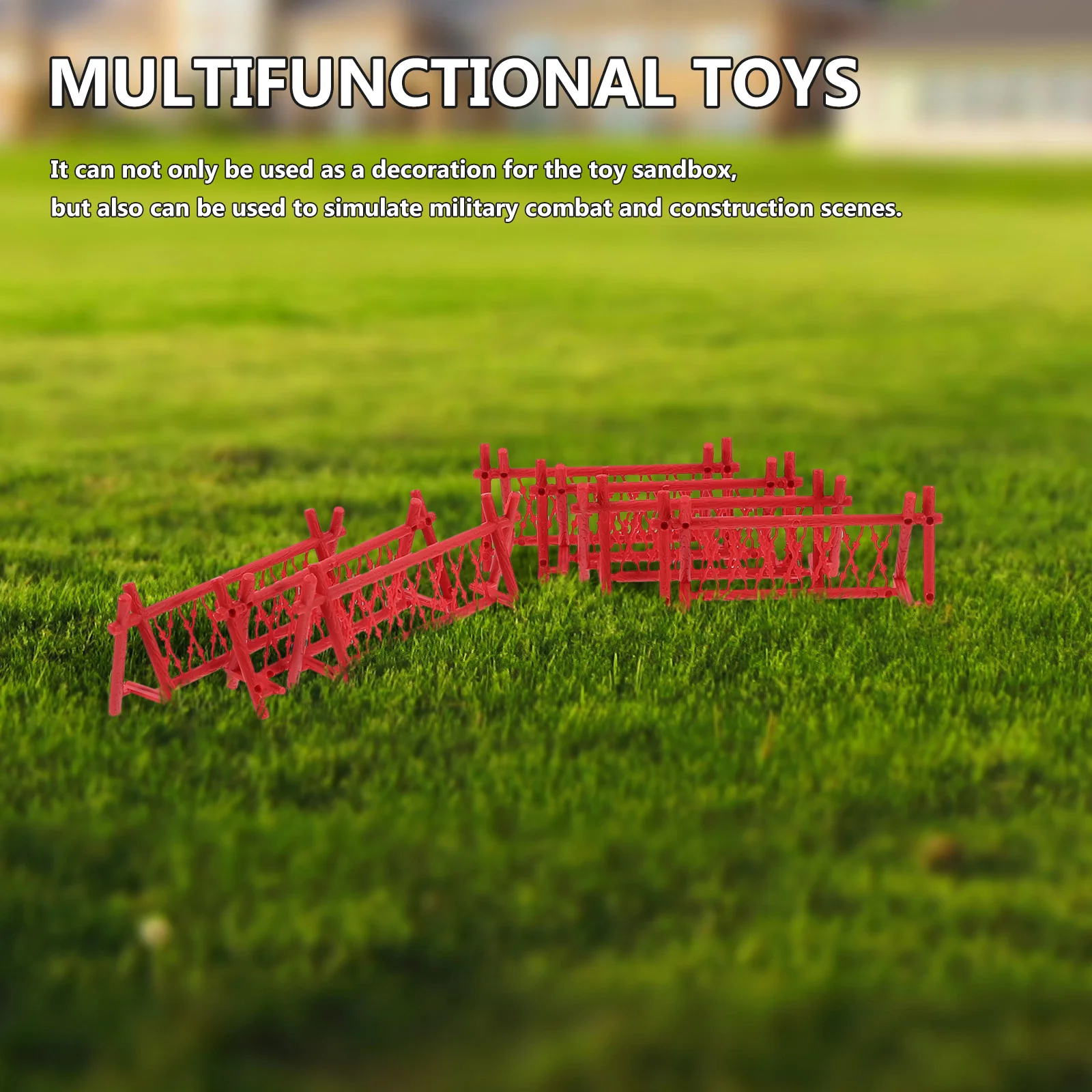 20 Pcs Simulated Fence Toys Landscape House Miniature Plastic Durable