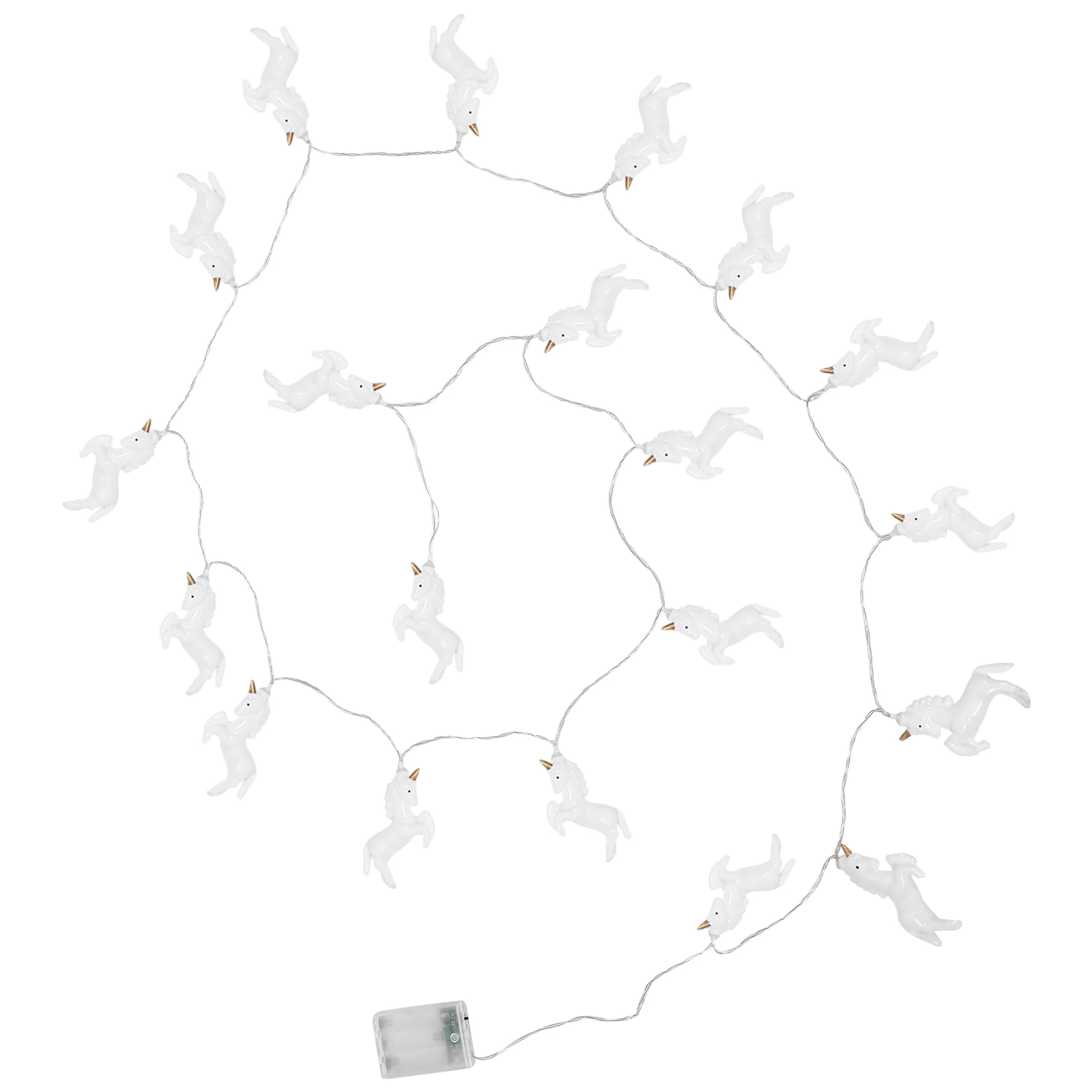 

White Unicorn 20LED String Lights 3M Creative String Light Creative Lamp Decor Children Room Party DIY Pvc Modeling