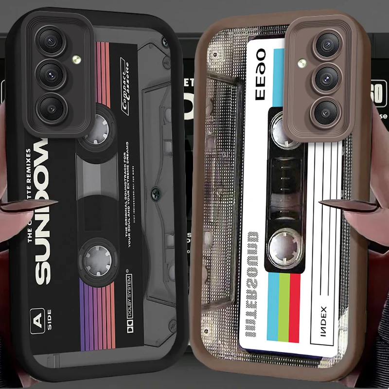 خمر الفن راديو الشريط الحال بالنسبة لسامسونج غالاكسي A54 A05S A05 A34 A24 A14 A53 A33 A23 A13 A52 A52S A32 A22 A12 A71 A51 A31 غطاء #2