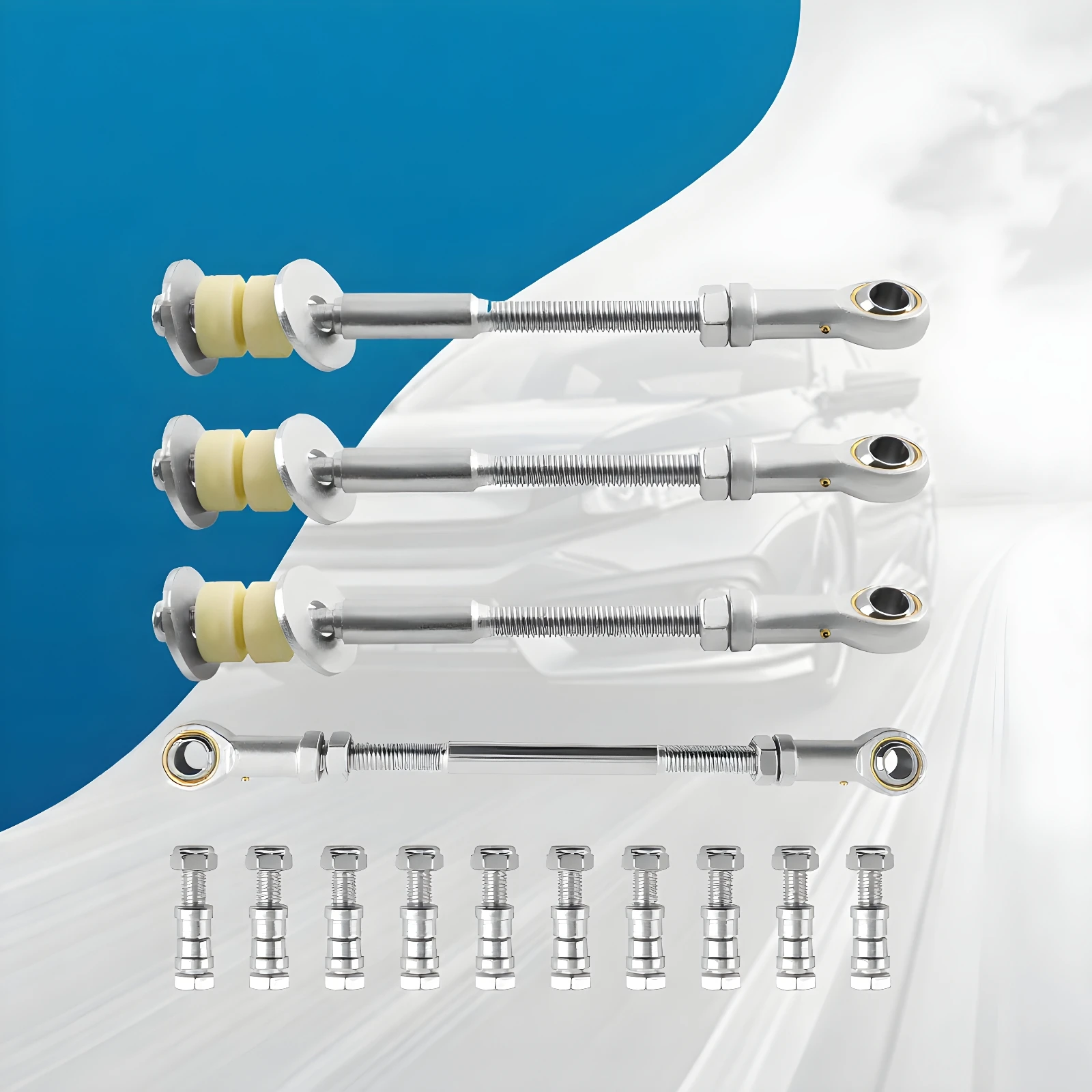 

4 Front Rear Adjustable Sway Bar Link Armada for Nissan Patrol GU Y61 2-8" Lift Sway Bar Link for 2door Cab Chassis 4door Wagon