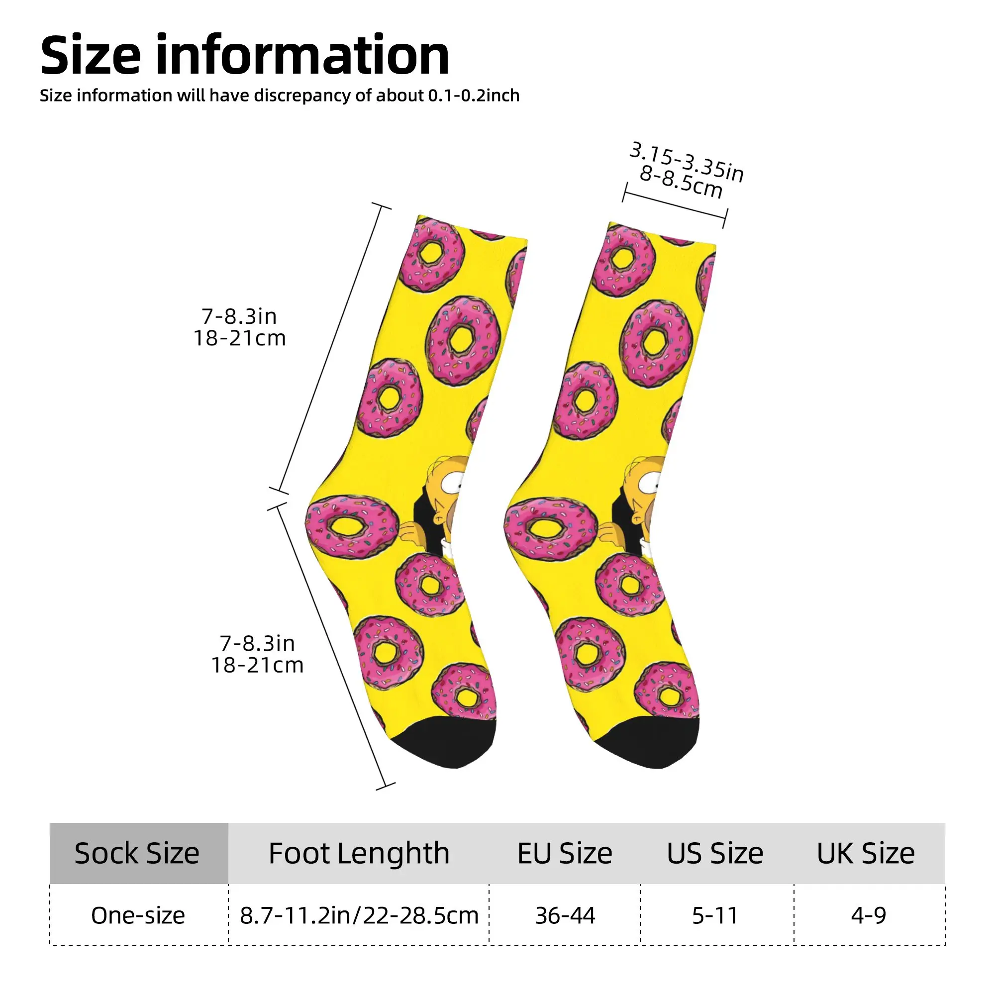 New Men's Socks Casual Simpsons Cartoon Sock Polyester  Skateboard Women's Socks Spring Summer Autumn Winter